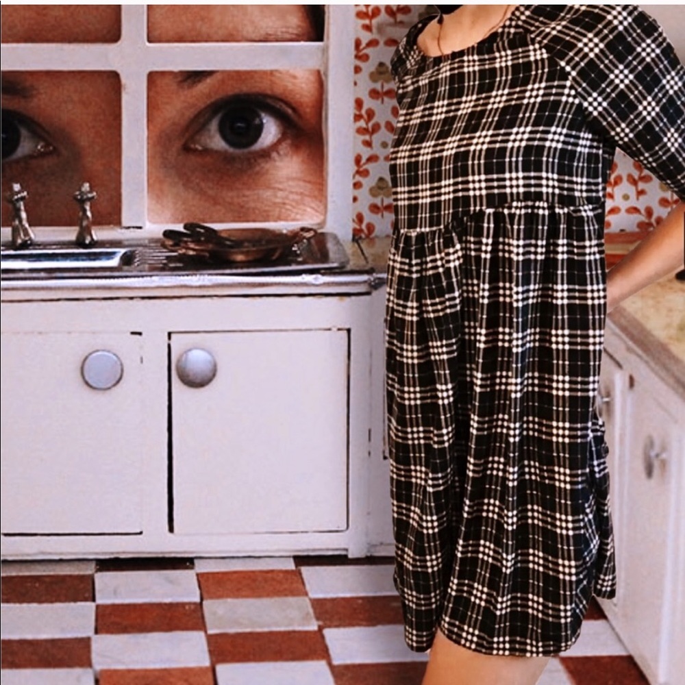 Checkmate Baby Doll Dress